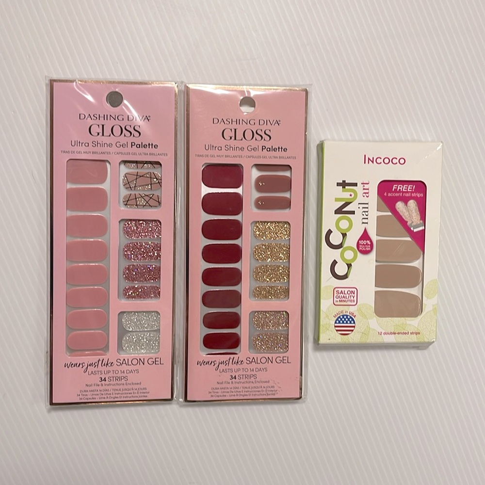 Dashing Diva + Incoco Nail Manicure Strips Sets - 3 sets